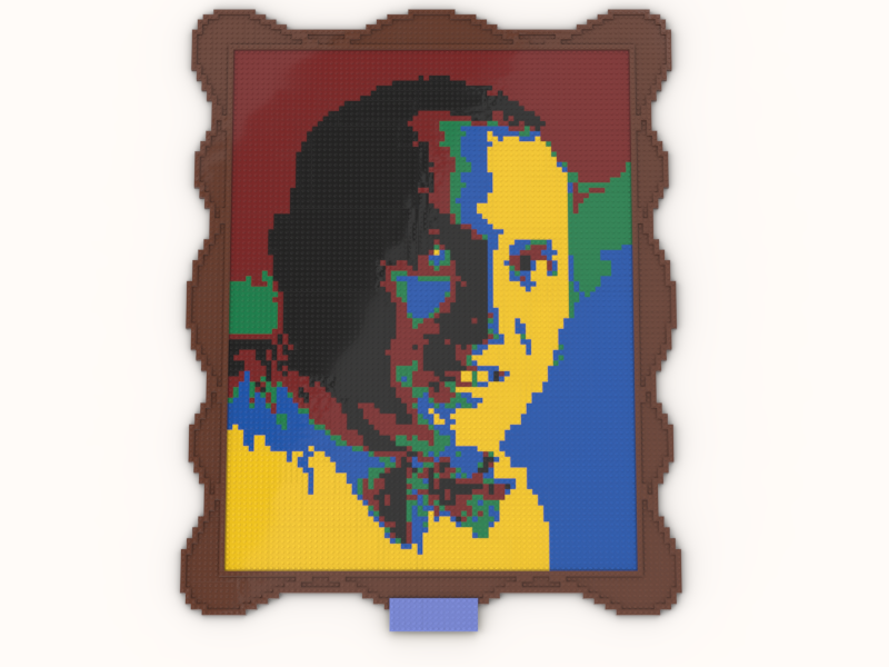 Custom Lego moc Portrait of Robert Ripley