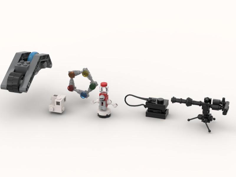 Custom Lego moc E-Web heavy repeating blaster. Custom Lego moc Tom servo. Etc