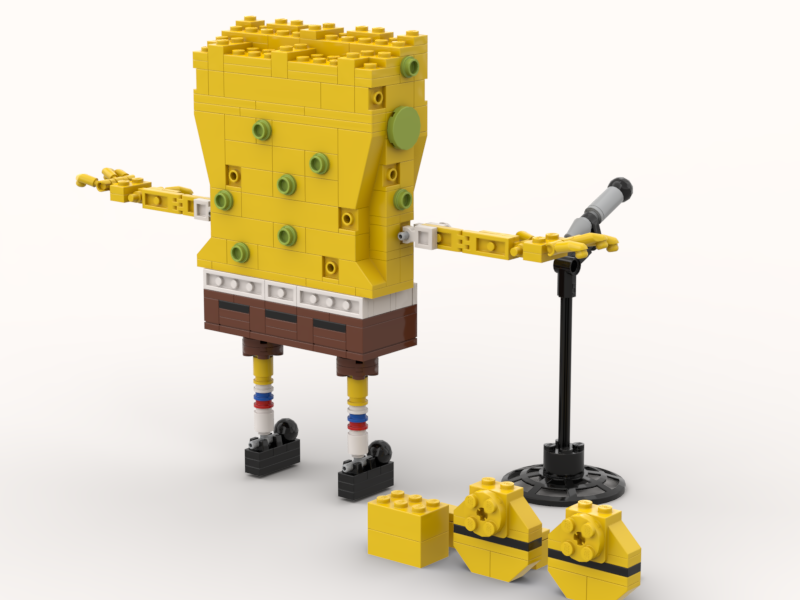 Custom Lego moc SpongeBob “Don’t Be a Jerk” in LEGO Video Creation: